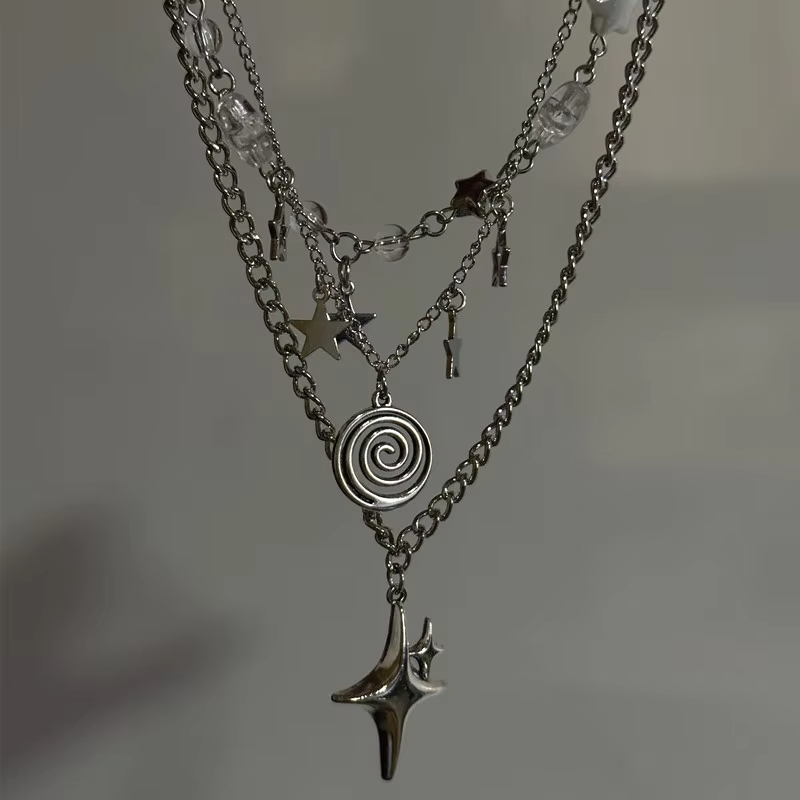 Multi-layer Star Pendant Neckl - đánh giá và giá Layered Pendant Necklace Aesthetic