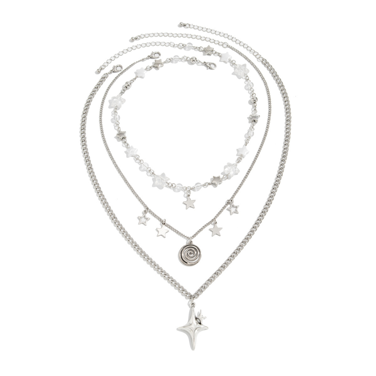 Multi-layer Star Pendant Neckl - đánh giá và giá Layered Pendant Necklace Aesthetic