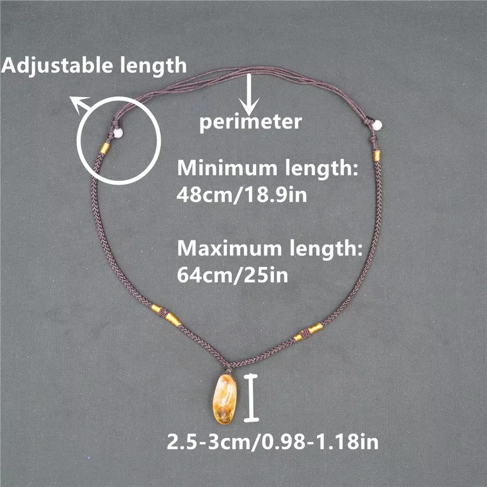 3PCS Natural Citrine Crystal P - đánh giá và giá Crystal Pendant Necklace Natural Stone