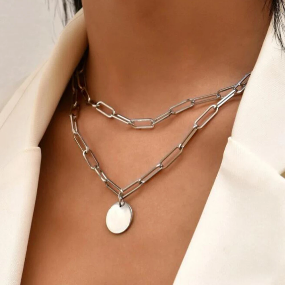 SUMENG 2024 New Fashion Vintag - đánh giá và giá Layered Pendant Necklace Aesthetic